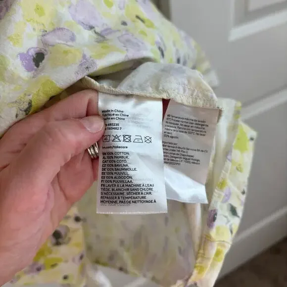 Bundle of (2) Floral Sundresses Sz S Feminine Smocked H&M / Who What Wear - Picture 9 of 13